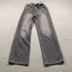 H&M Jeans Girls 12 Gray Wide Leg High Waist